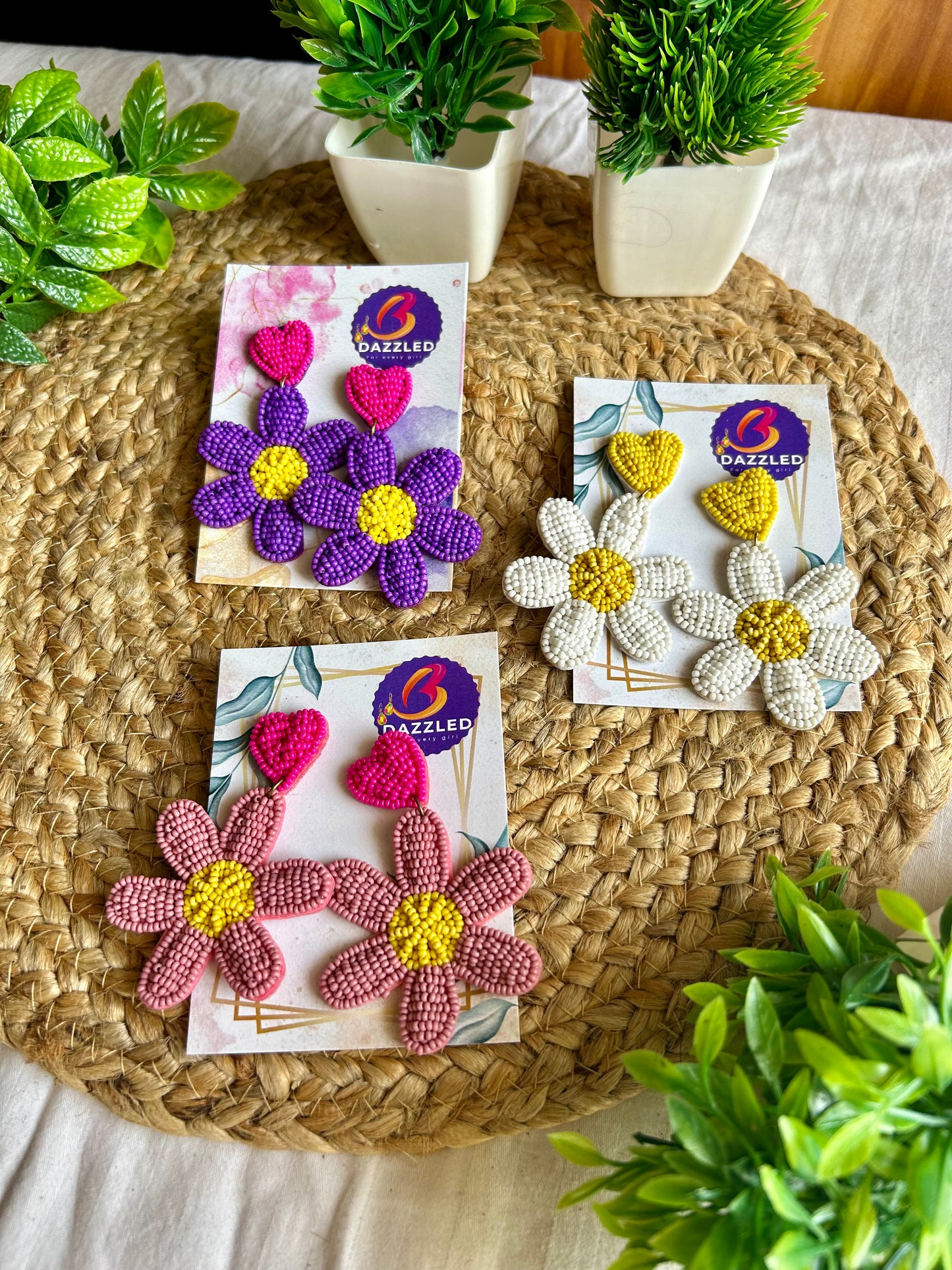 Phool handmade beaded earrings