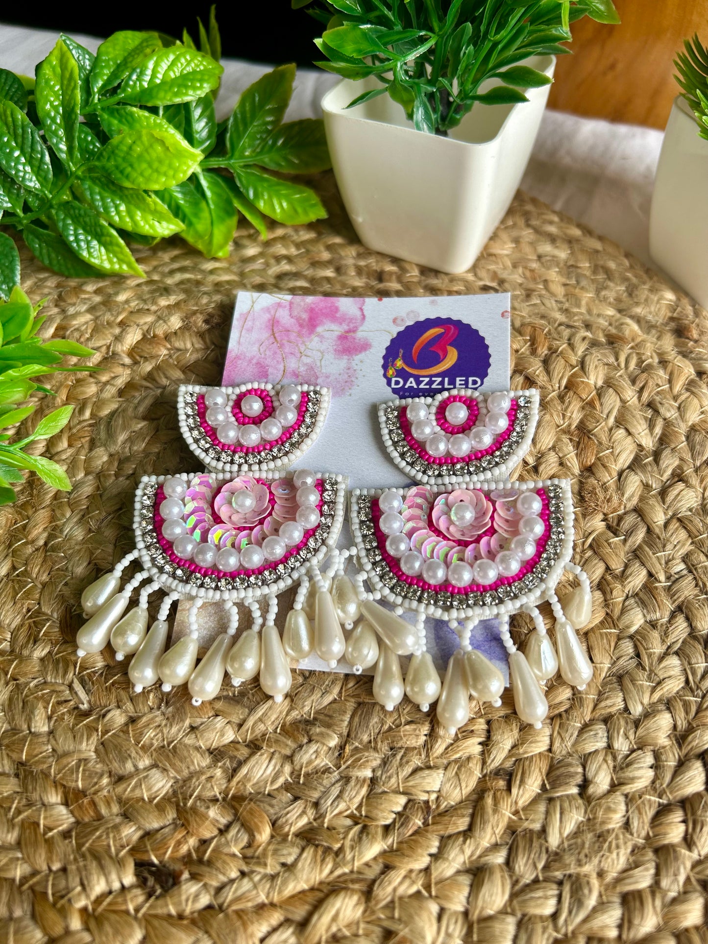 Gulaabo handmade beaded earrings