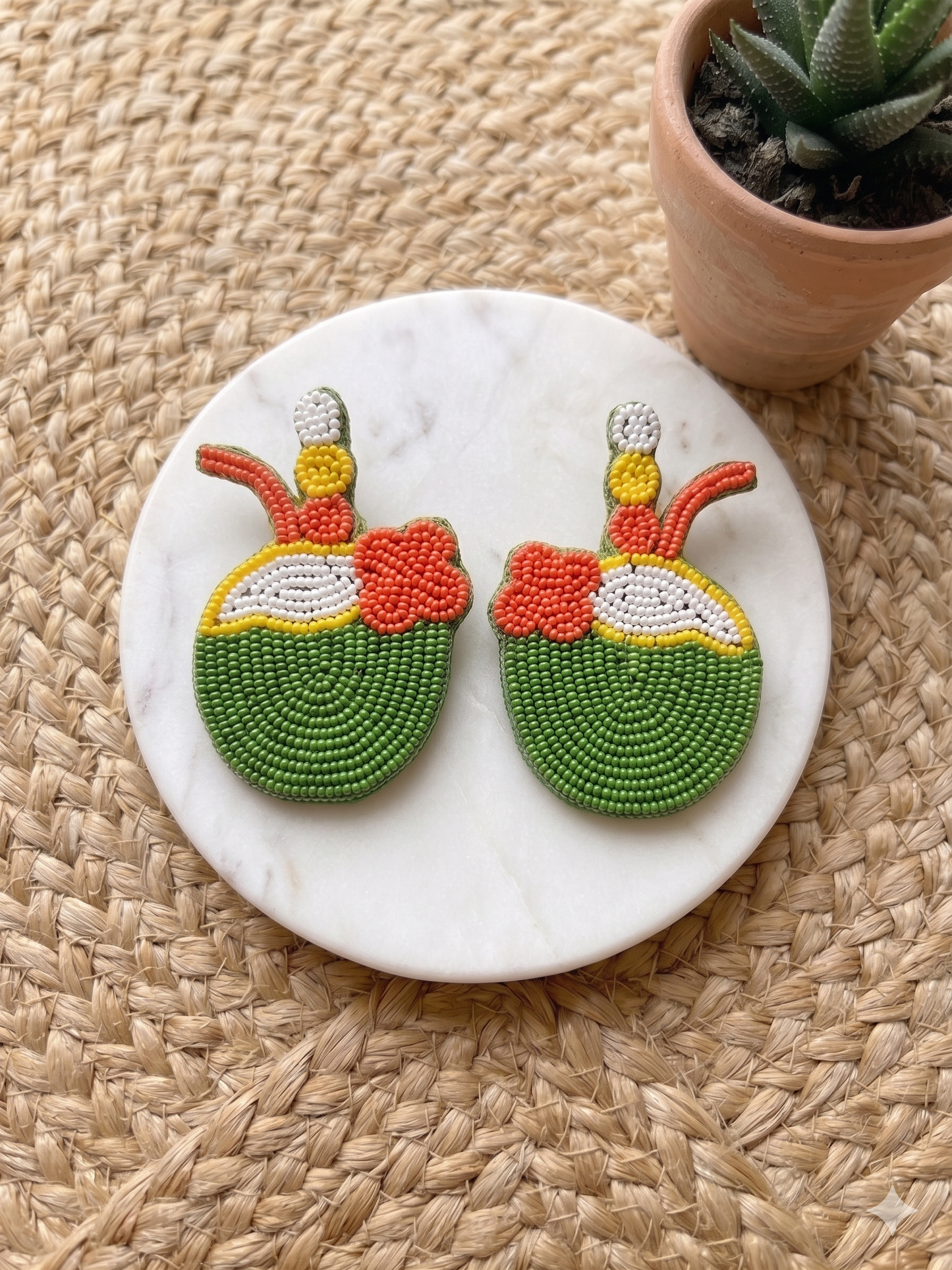Nariyal Pani Beaded Earrings