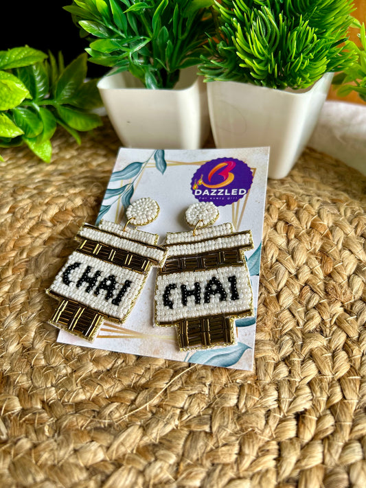 Chai ki chuski handmade beaded earrings