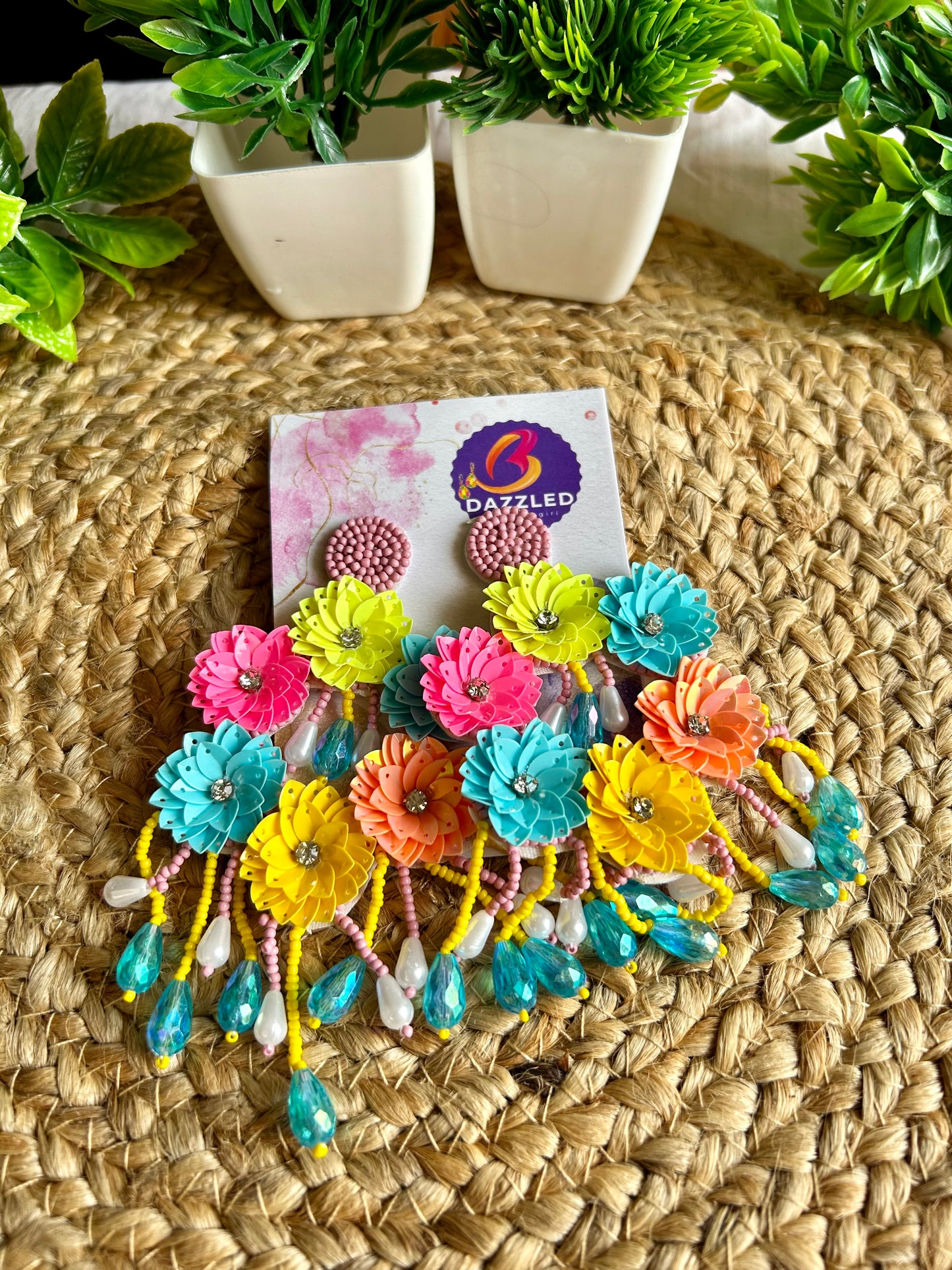 Rangrez handmade beaded earrings