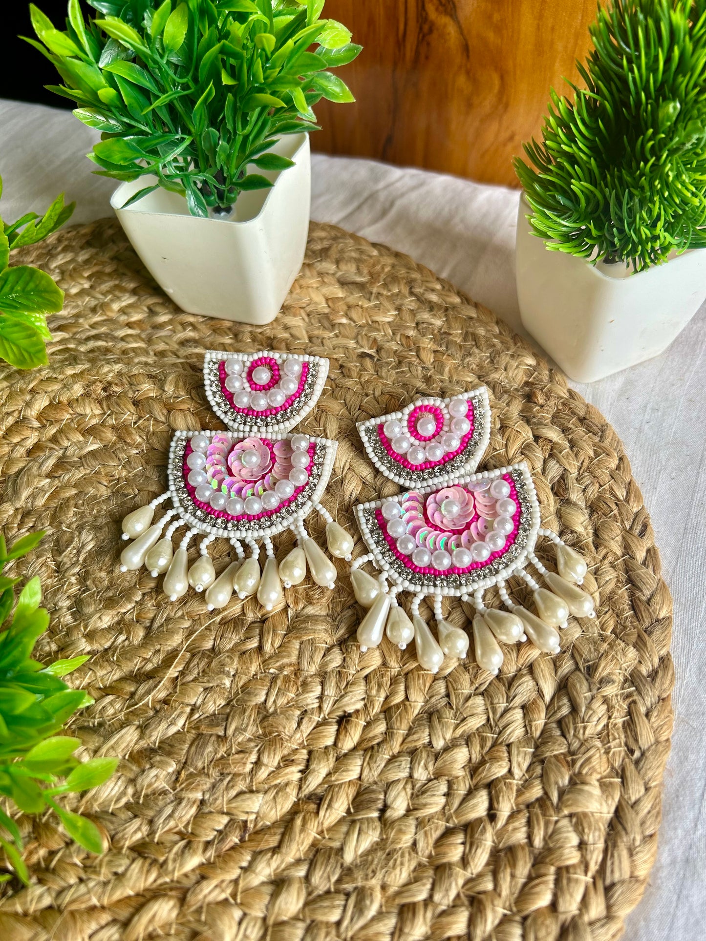 Gulaabo handmade beaded earrings