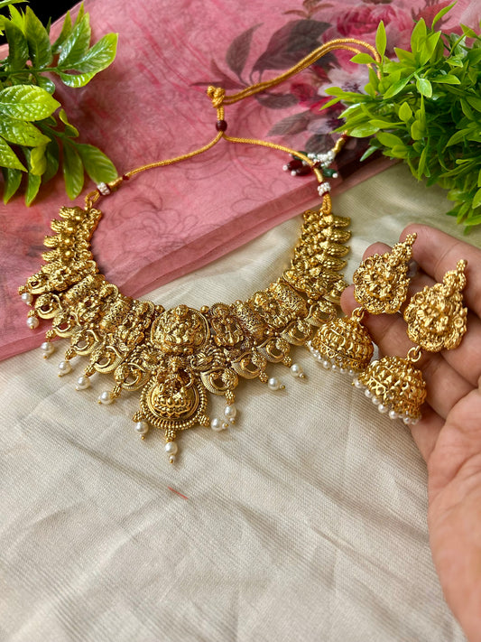 Mahalaxmi necklace with earrings