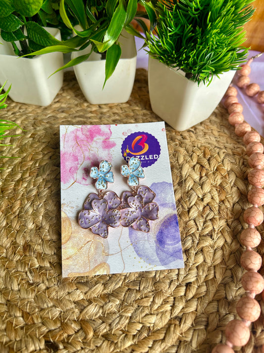 Floral drop earrings