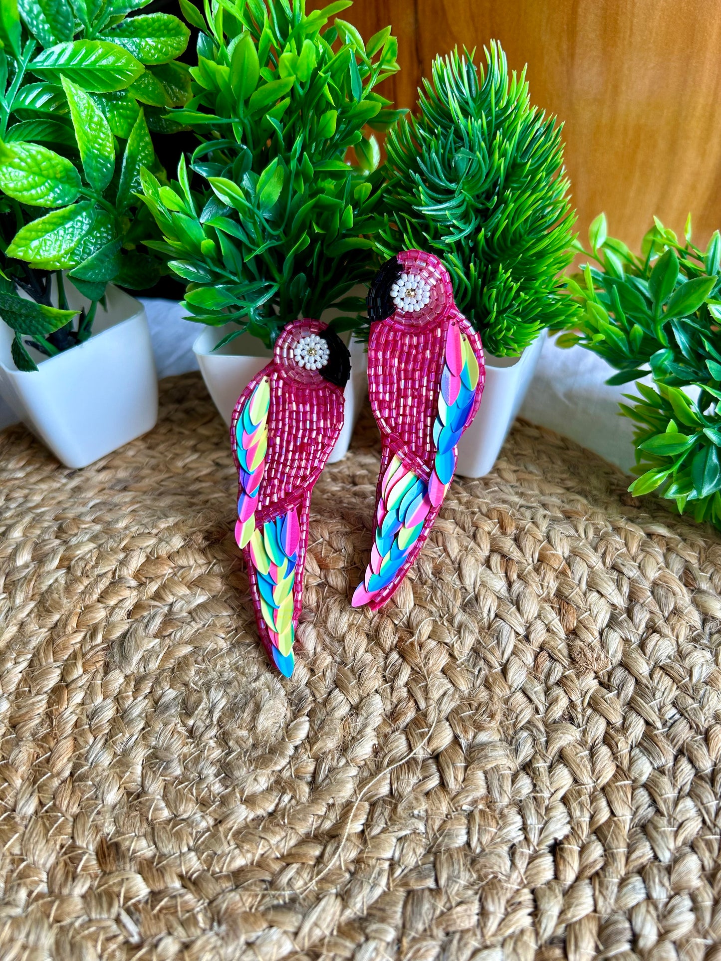 Panchhi multicolour handmade beaded earrings