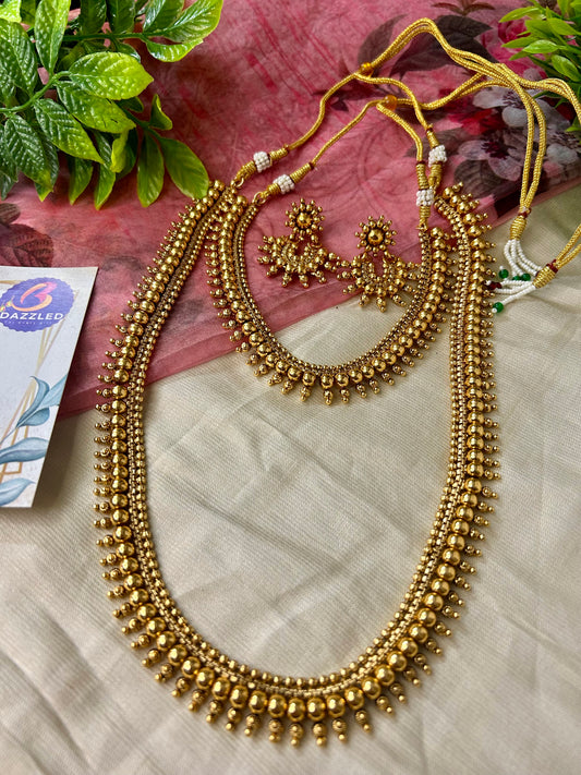 Traditional double line necklace