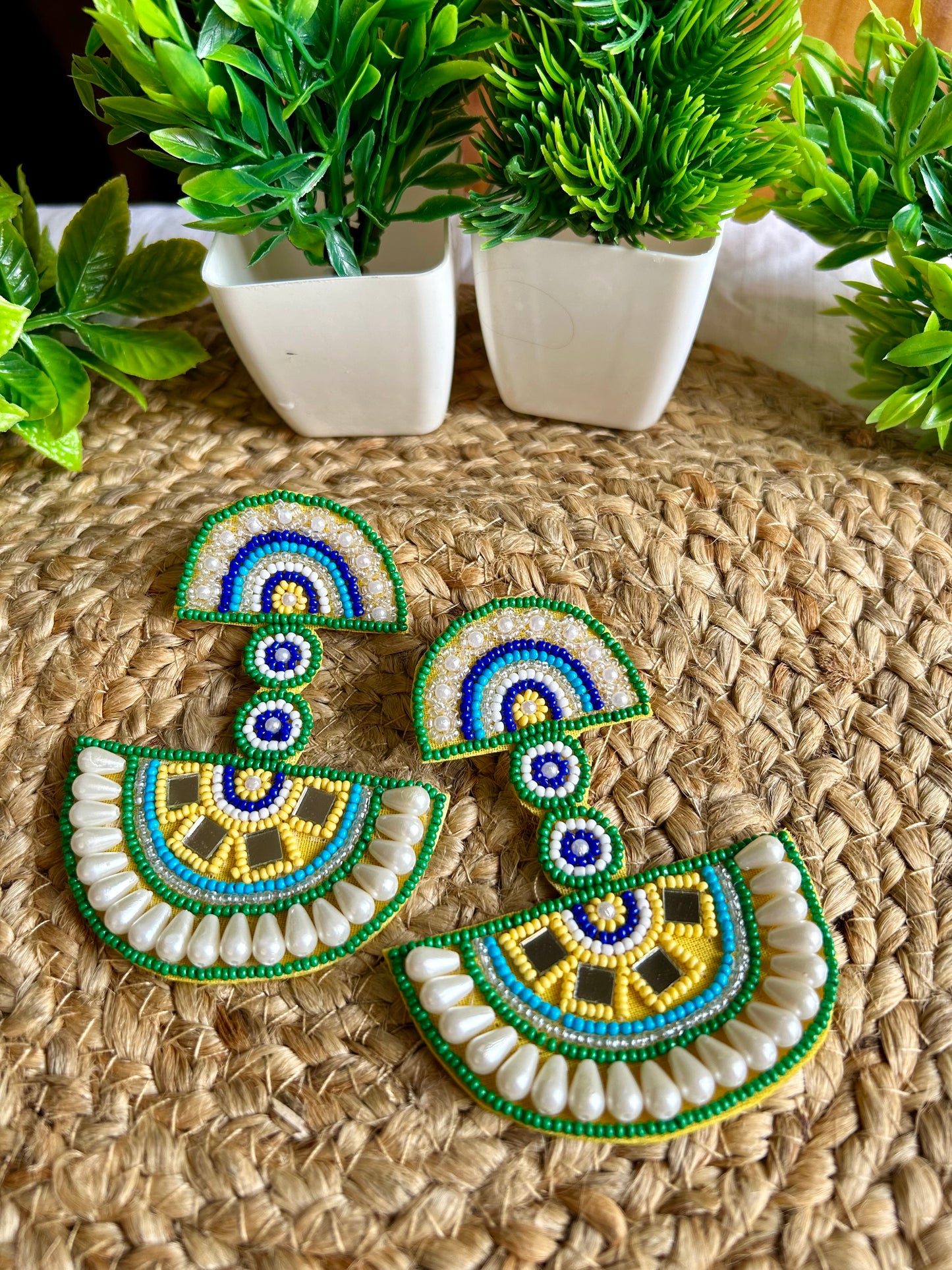 Sakhiyaan handmade beaded earrings